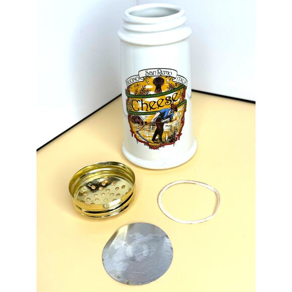 Vintage San Remo Himark Parmesan Cheese Shaker w/Complete Lid Ensamble - Picture 6 of 8